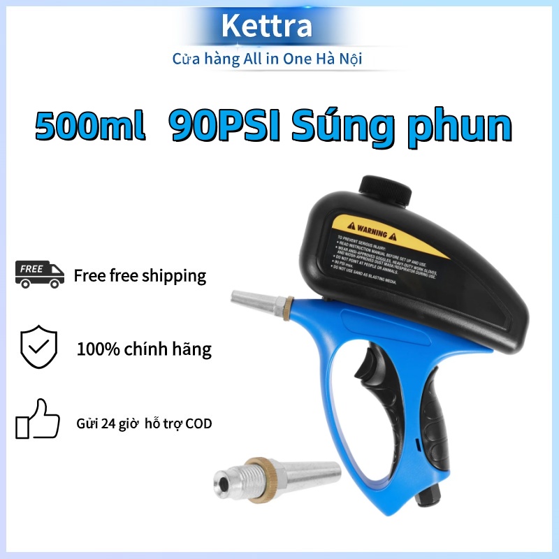 Súng phun cát có thể điều chỉnh 90PSI, tối đa 500ml, máy phun cát khí nén có thể điều chỉnh trọng lực, trọng lượng nhẹ, súng phun cát 1/4 inch