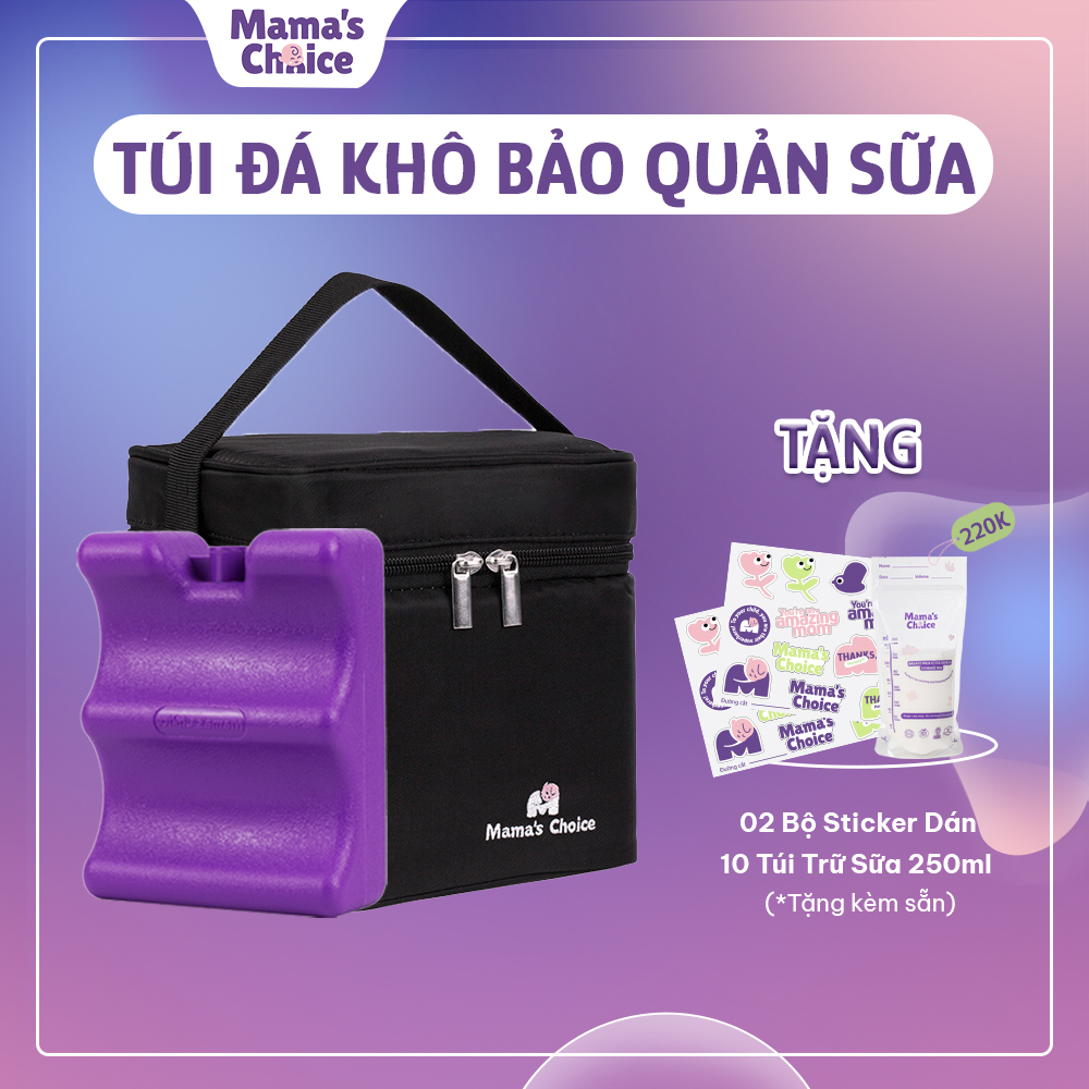 Túi đá khô trữ sữa mama’s choice, giữ lạnh sữa mẹ lên đến 14 tiếng, giữ nhiệt bình sữa, đựng và giữ ấm đồ ăn cho mẹ & bé