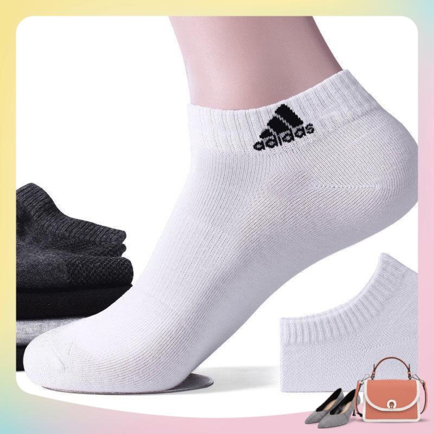 Tất vớ adidas cổ ngắn thời gian nam nữ hot hit