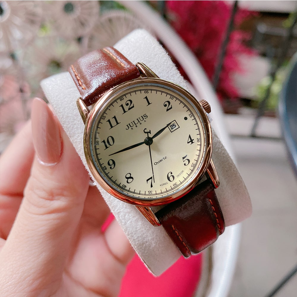 Đồng hồ nữ julius ja-508l hàn quốc dây da