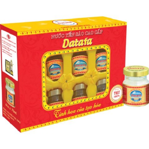 HỘP NƯỚC YẾN SÀO CAO CẤP ĐƯỜNG PHÈN DATAFA - LỌ 70ML (Hộp quà tặng có túi sách cực sang trọng) - SHOP ANPHUONG