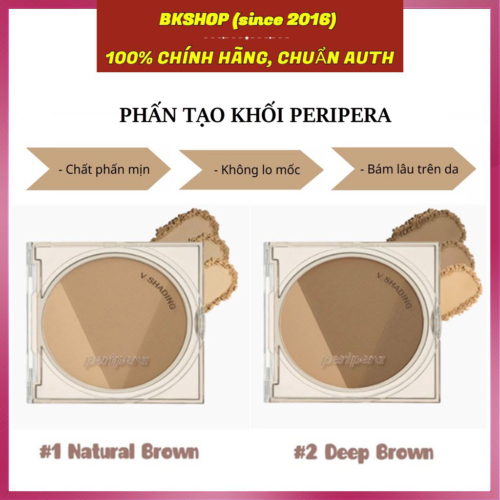 Phấn tạo khối 3 màu peripera ink v-shading