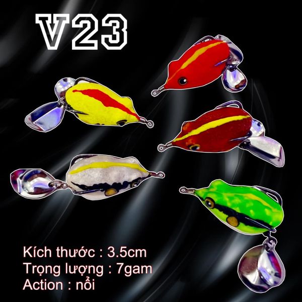 Mồi câu lure nhái hơi Monster V23 , Lưỡi BKK , Chính Hãng Thái Lan