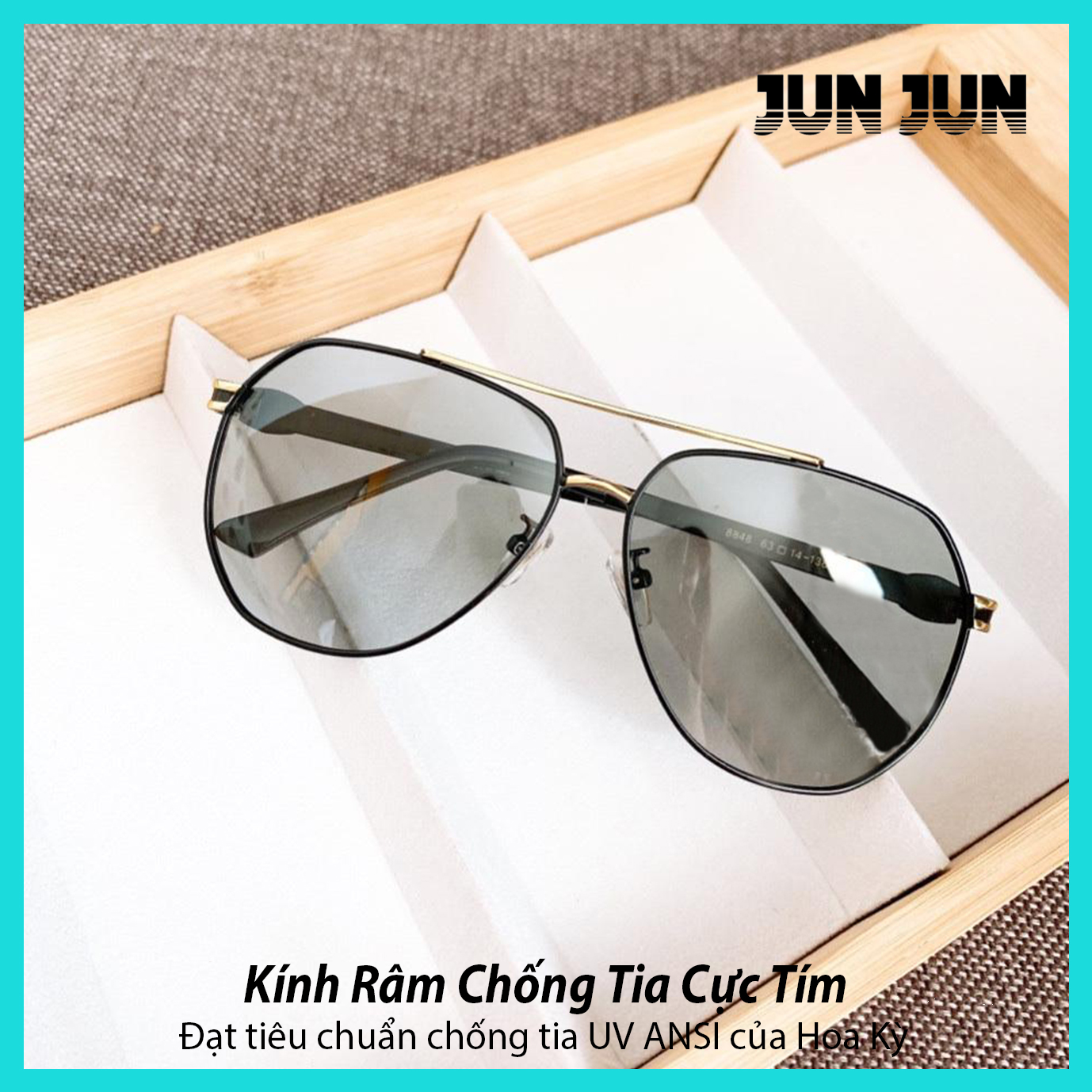 Kính mát nam Mắt kính nam đổi màu dùng cho ngày và đêm- Mắt kính chống chói chống tia UV cao cấp ARM8848