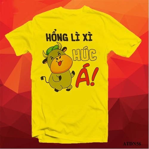 Áo thun nam chất thun cotton mềm in hình chú trâu không lì xì húc á cực đáng yêu - ATDN56