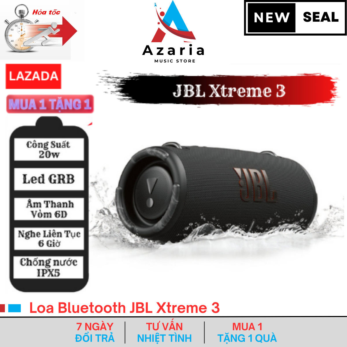 Loa bluetooth di động xtreme 3 , loa bluetooth jbl xtreme 3 , loa bass mạnh, treble rời, thời gian chơi nhạc lên tới 15h , cổng usb type-c .