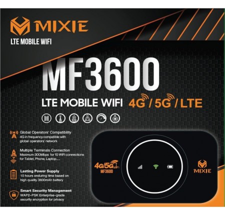 Cục Phát Wifi , Bộ Phát Wi-Fi Di Động Lte 4g/5g Mixie Mf 3600  Cao Cấp, Phiên Bản Quốc Tế, Với Tốc Độ Tải Lên Đến 300Mbps, Thu Phát Sóng Wifi Cực Mạnh , Thiết Kế Siêu Mỏng, Nhỏ Gọn, Tinh Tế, Sang Trọng