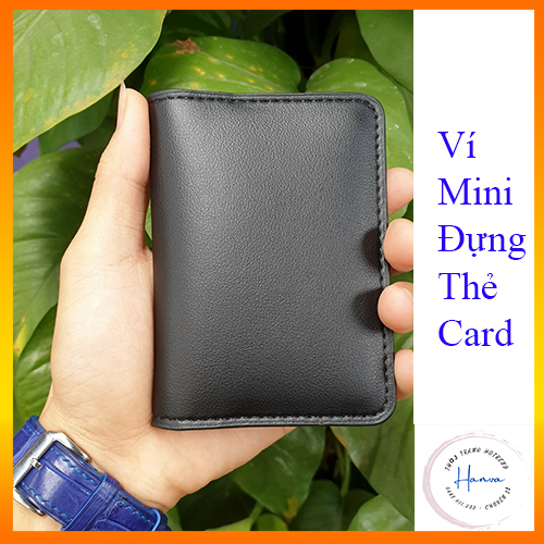 Ví Mini Ví Sen Ví Bóp Da Đựng Thẻ 4 Ngăn Đựng thẻ ATM, Card Visit, Giấy Tờ, Tiền Cầm Tay Tiện Lợi Nam Nữ Đều Dùng Được