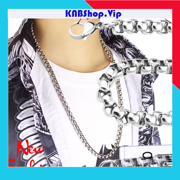 DÂY CHUYỀN INOX NAM BÔNG DỪA KHÍT 7LY ĐẸP- độc đáo, cá tính - đẹp, không đen, không gỉ