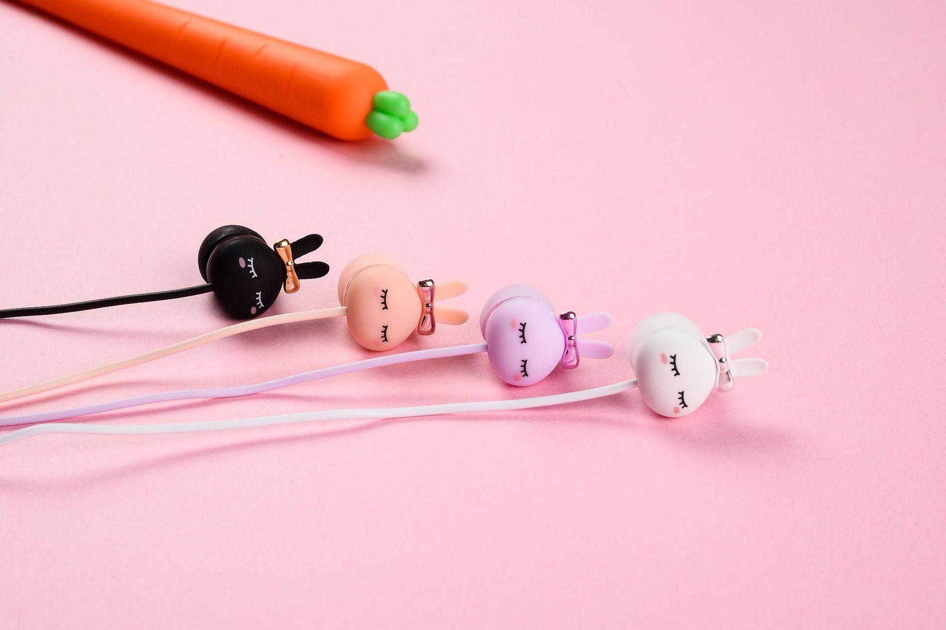 Tai nghe nhét tai thời trang Nhật Bản hình thỏ siêu cute mẫu mới 2019 Rabbit E106