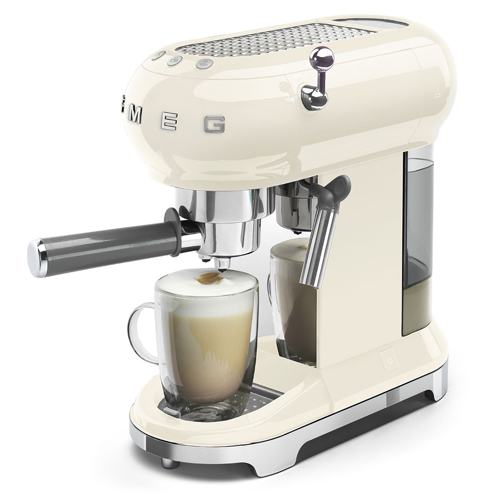 [NK ĐỨC] - Máy Pha Cà Phê Espresso Smeg ECF01CREU Cream, Thermoblock, 15 Bar