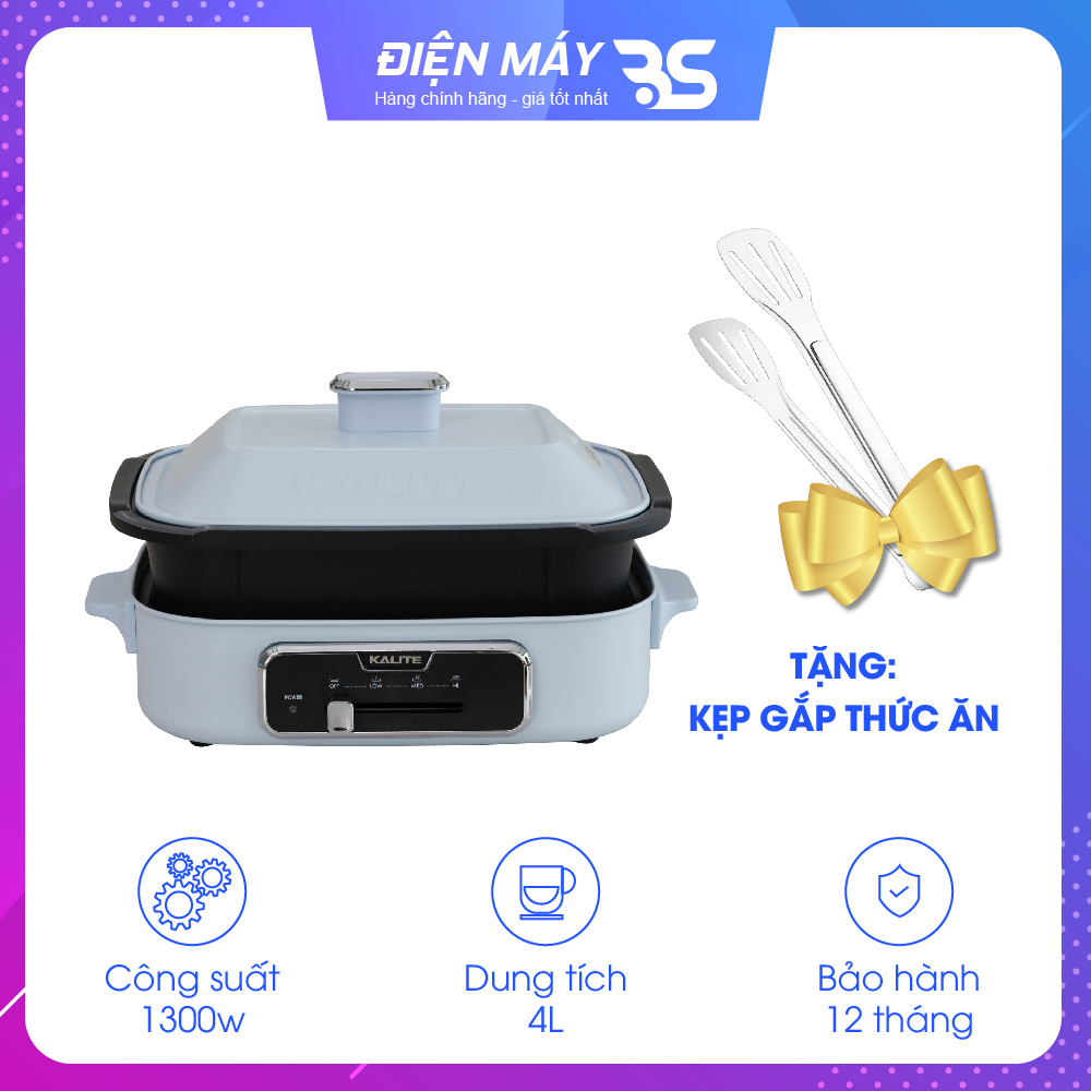 Nồi lẩu nướng đa năng Kalite KL 666, công suất 1300W, thiết kế mới dễ dàng kiểm soát nhiệt độ chính xác