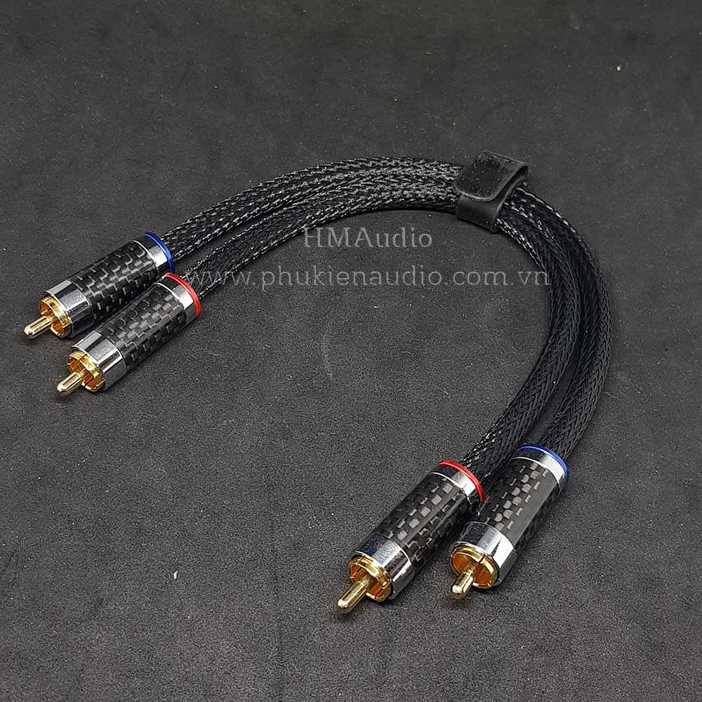 Dây cáp tín hiệu kết nối amps - canare rca ra rca 2x25cm