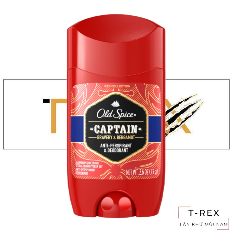 [HCM]Lăn Khử Mùi Old Spice Red Collection Captain 73Gr (Sáp Trắng) (DATE 9/2024)