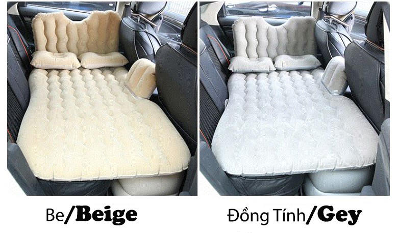 Nệm đệm hơi ô tô, phụ kiên ô tô biến ghế sau thành giường hơi , nệm hơi tiện dụng