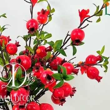 Cành lựa giả 6 quả độ dài 80cm,thân mốc (đây là giá của 1 cành)
