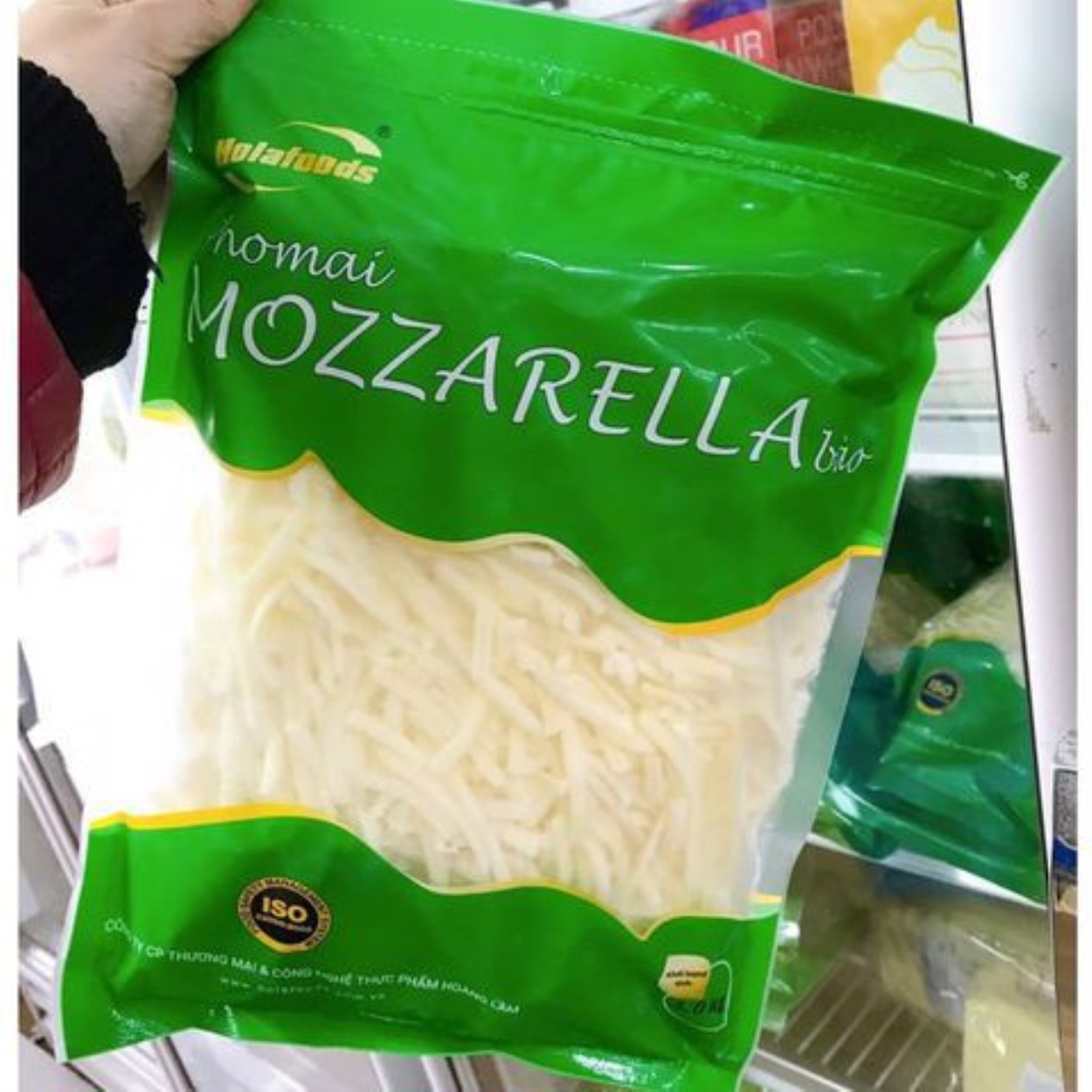 Phô mai mozzarela bào sợi túi zip chiết 100g