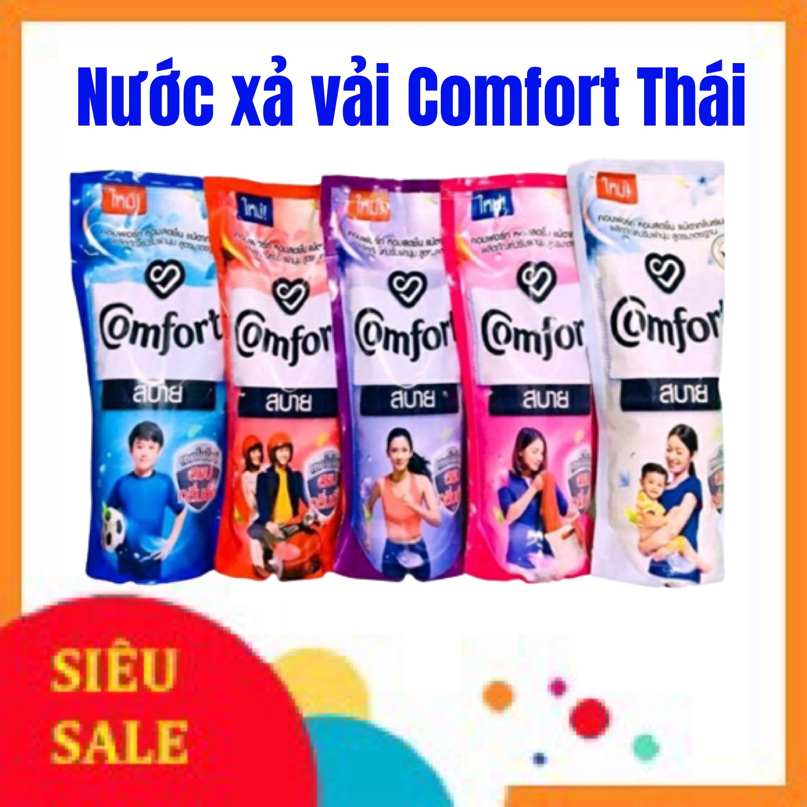 [SIÊU TIẾT KIÊM] Mẫu Mới 3 BỊCH Nước xả vải Comfort Thái Lan 580ml - Thơm Ngát Hương Hoa - OANH VŨ