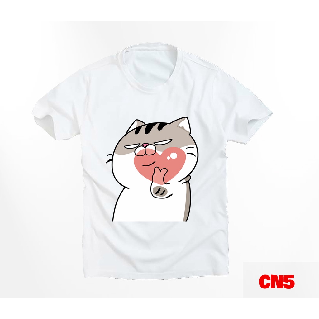 Áo thun nữ in mèo amifat - ktqn tshirt and uniform
