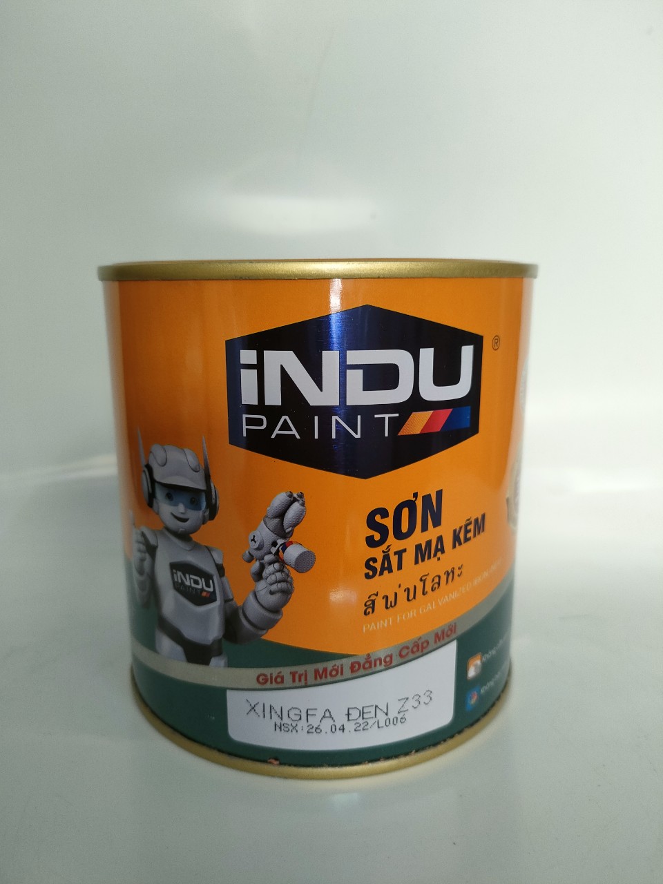 SƠN SẮT MẠ KẼM INDU Z33 MÀU XINGFA ĐEN  Z33