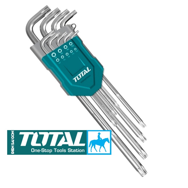 Bộ lục giác bông t10-t50 9 chi tiết TOTAL Chính hãng THT106392