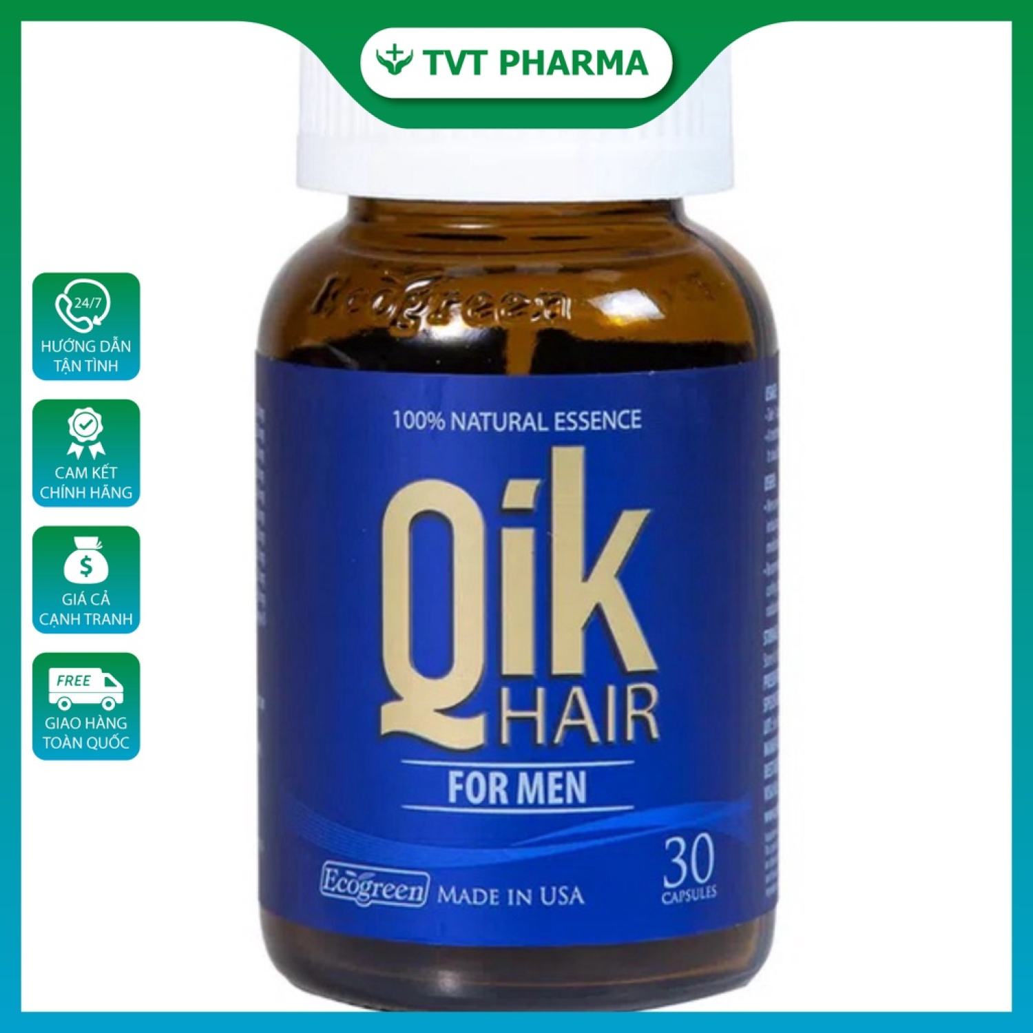 [ HÀNG CHÍNH HÃNG ] Viên uống QIK HAIR QUIKHAIR QUIK HAIR QIKHAIR Qik Ngăn Ngừa Rụng Tóc