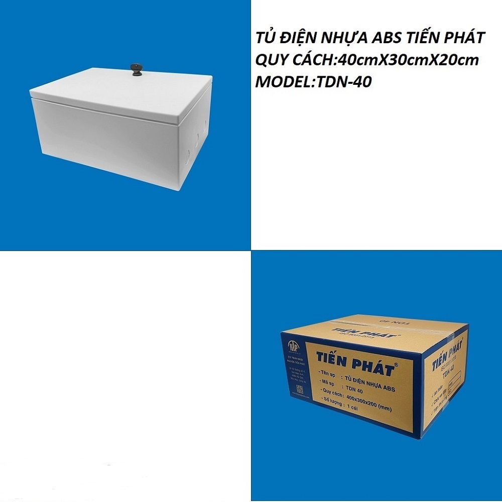 [HCM]TỦ ĐIỆN NHỰA ABS TIẾN PHÁT 40cmX30cmX20cm