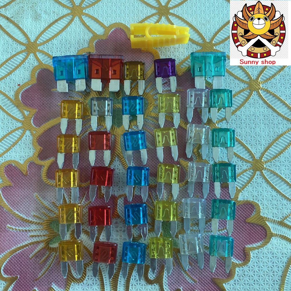Bộ Cầu Chì Nhỏ Chân Dài Cho Xe Tải Ô Tô , Xe Máy , Xe Đạp Điện, Bộ cầu chì ô tô dự phòng