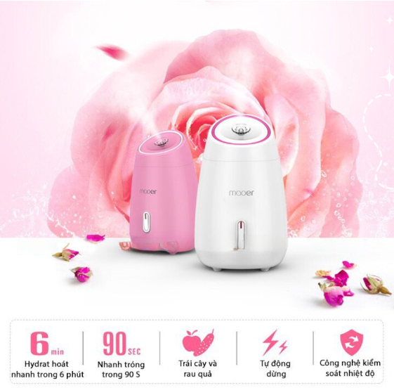 Máy Xông Hơi Mặt Hoa Quả Mooer, Máy Phun Sương Nano Tạo Ẩm