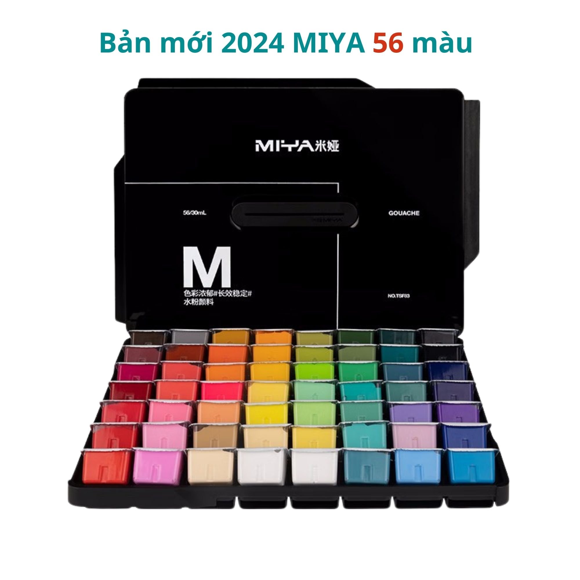 Màu gouache Miya Himi hộp 56 màu x 30ml Lalunavn vẽ tranh màu nước, phong cảnh - B77