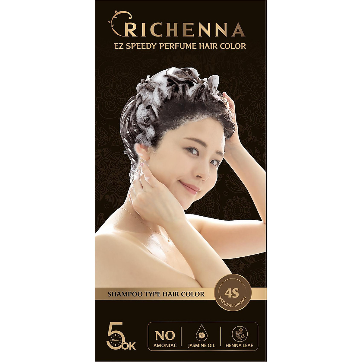 Nhuộm tóc Richenna dạng dầu gội hương nước hoa 60g