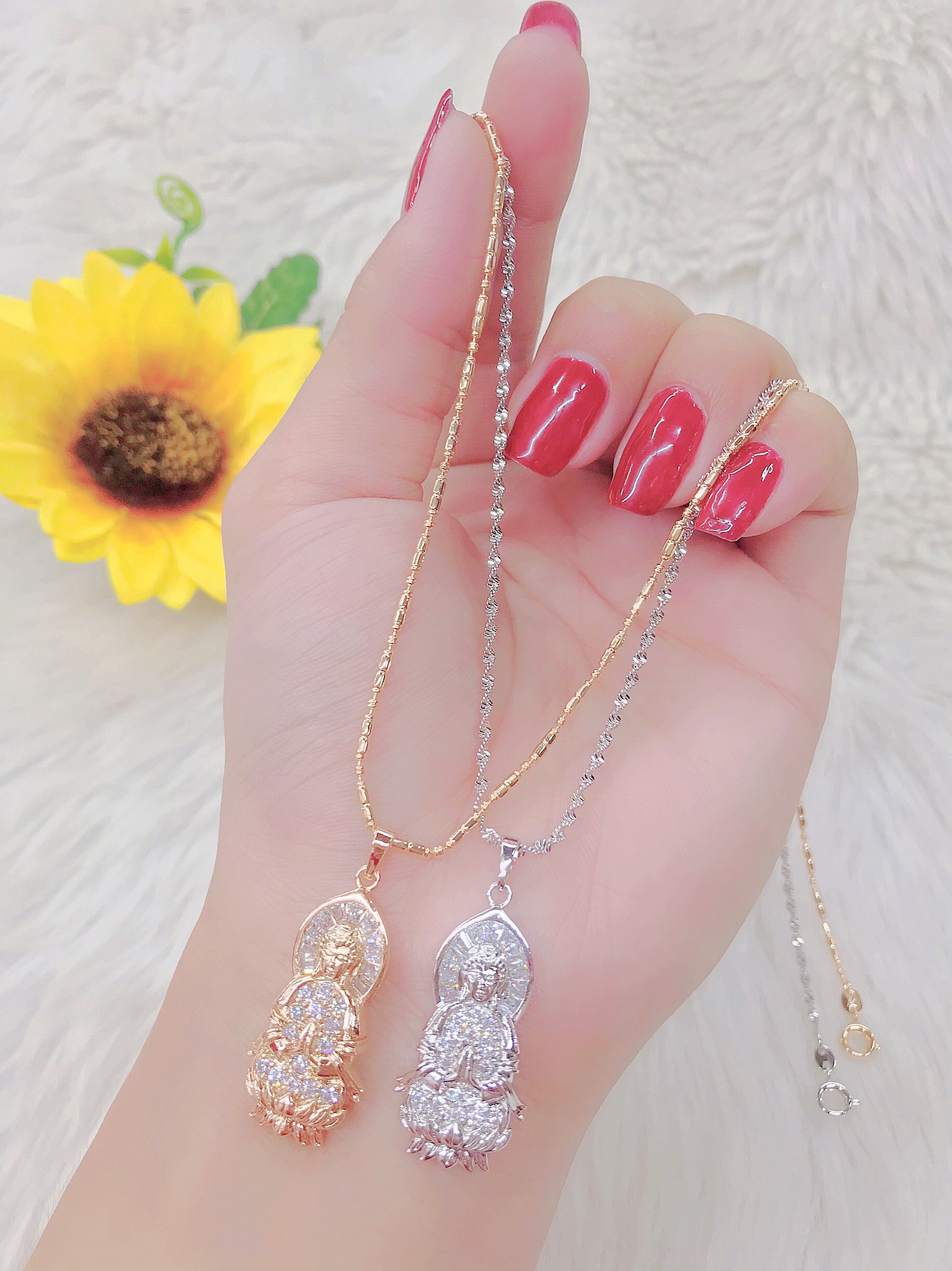 Dây Chuyền Nữ Mặt Quan Âm Bền Màu - GiviShop - D1705174 - Thiết Kế Sang Trọng Phù Hợp Với Mọi Lứa Tuổi - day chuyen bac dep, re cac mat day chuyen dep, vong bac dep, cho nu mat day chuyen cap dep, mac day chuyen nam dep, mau day chuyen dep