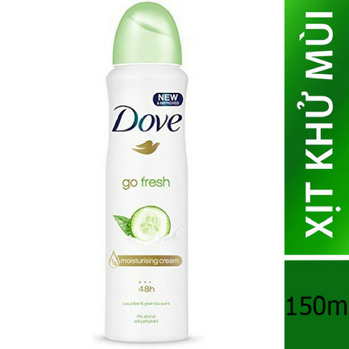 Xịt khử mùi Dove 150ml Hương dưa leo