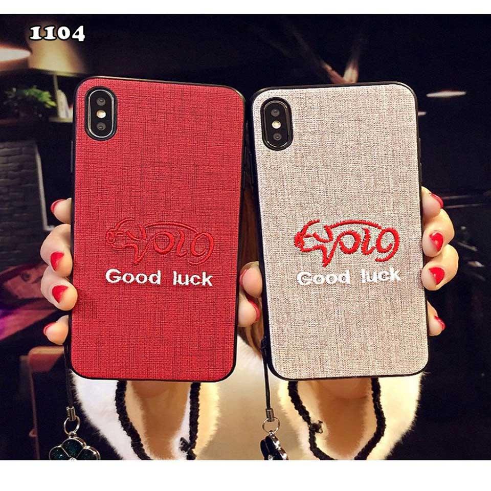 Ốp lưng iphone đủ dòng máy da good luck sành điệu - ốp cứng ah1104