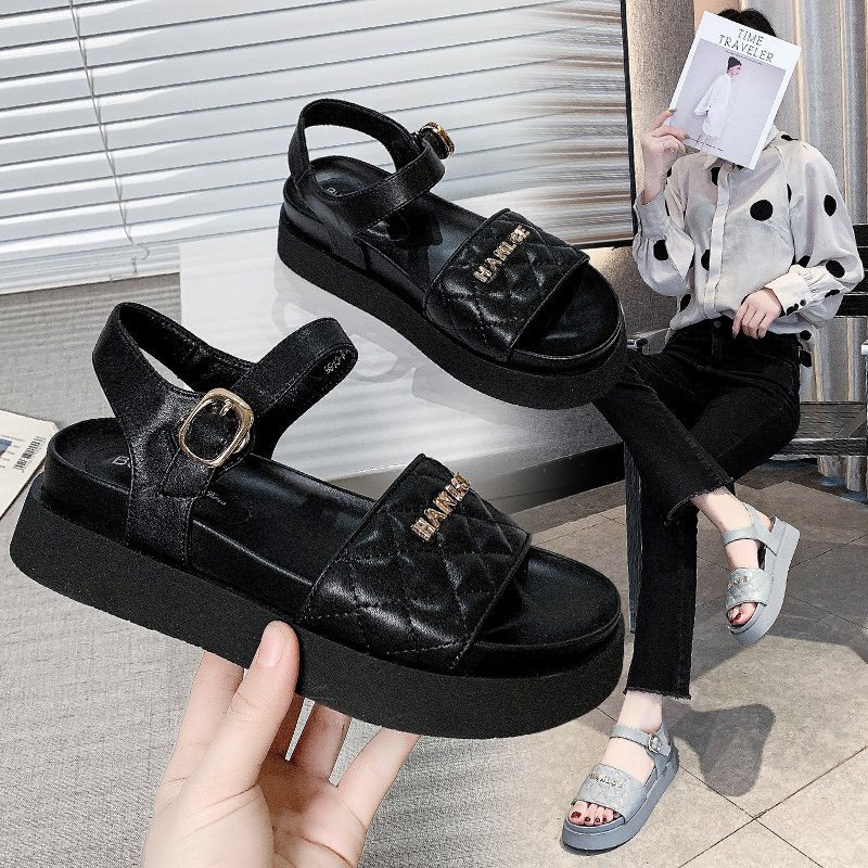 Giày sandal nữ đế độn 5cm  siêu bền mẫu mới nhất Hot trend 2021 dép sandal nữ đi học