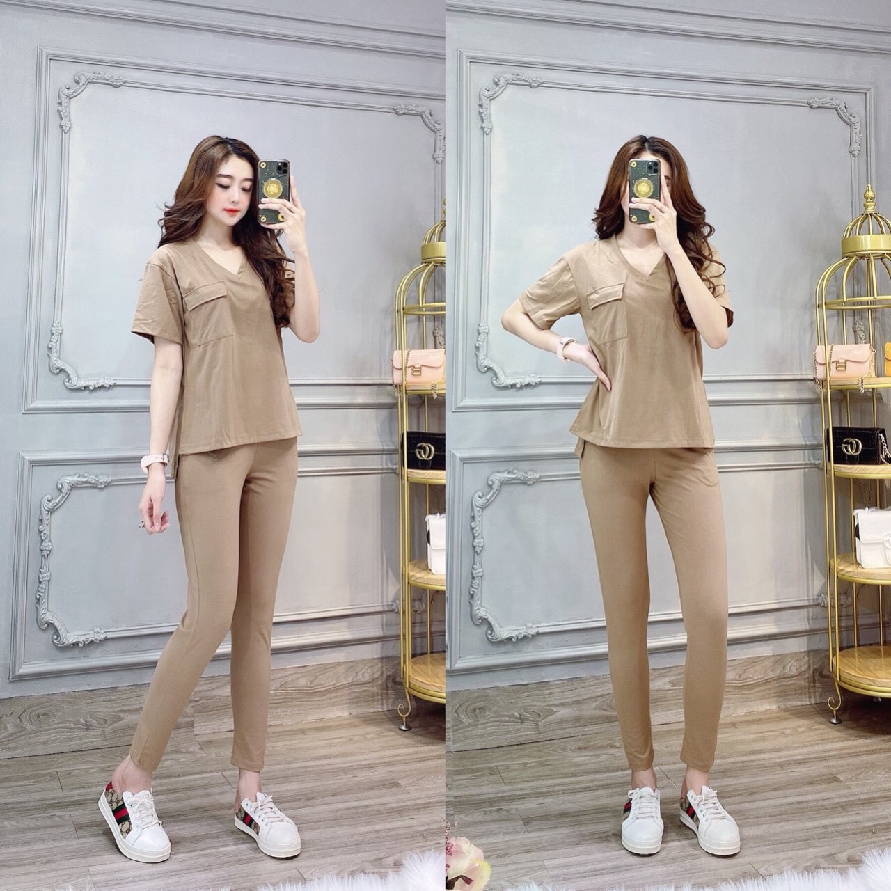 [HCM]Đồ bộ thun cotton mặc nhà cực xinh