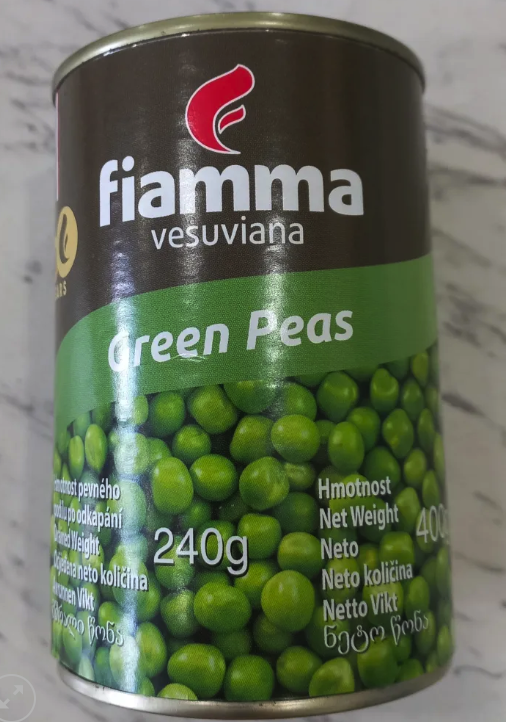 [HCM]Đậu Hà Lan Fiamma- Green Peas 400G.Expiry date: 2027