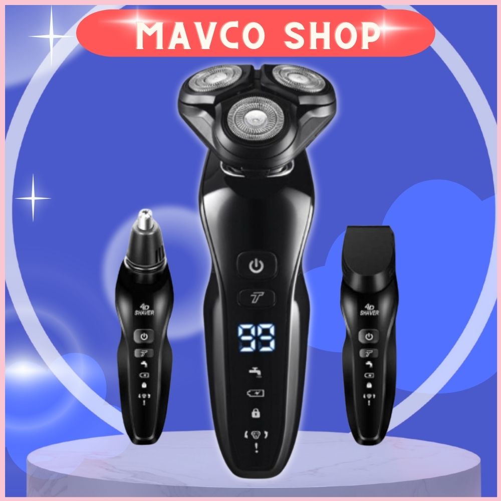 Máy cạo râu nam SHAVER 4D, máy cạo râu sạc điện đa chức năng, cạo râu, tỉa lông mũi, tông đơ, top 10 máy cạo râu
