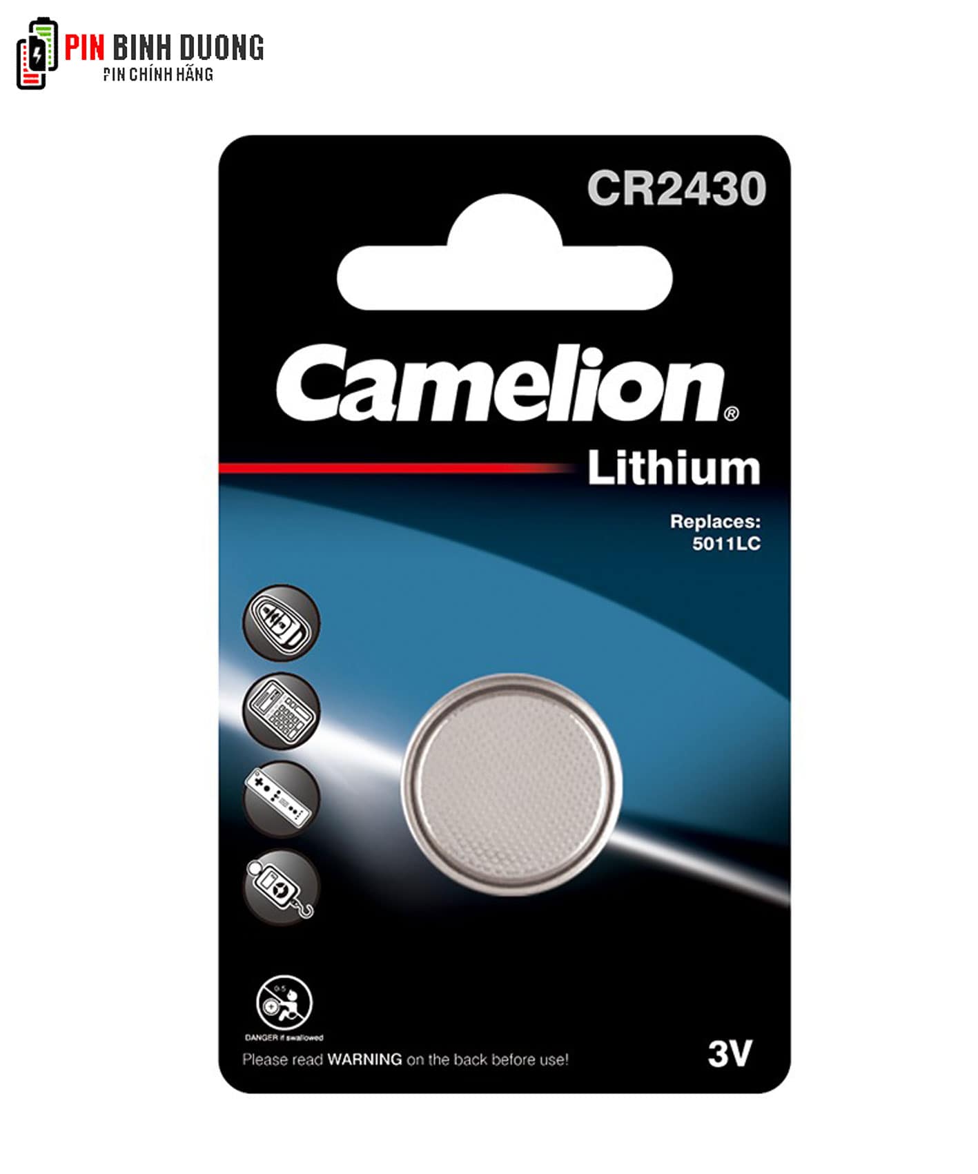 Pin CR2430 Pin Camelion CR2430 Pin 3v lithium Camelion CR2430 vỉ 1viên