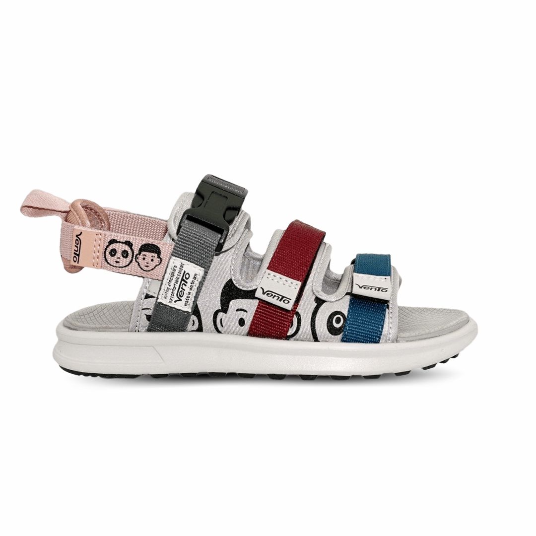 Giày sandal nữ 3 quai ngang Vento NB80R màu đỏ