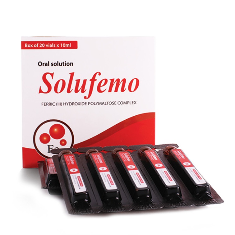 Sắt nước solufemo - bổ sung sắt cho phụ nữ mang thai, sau sinh, người thiếu sắt