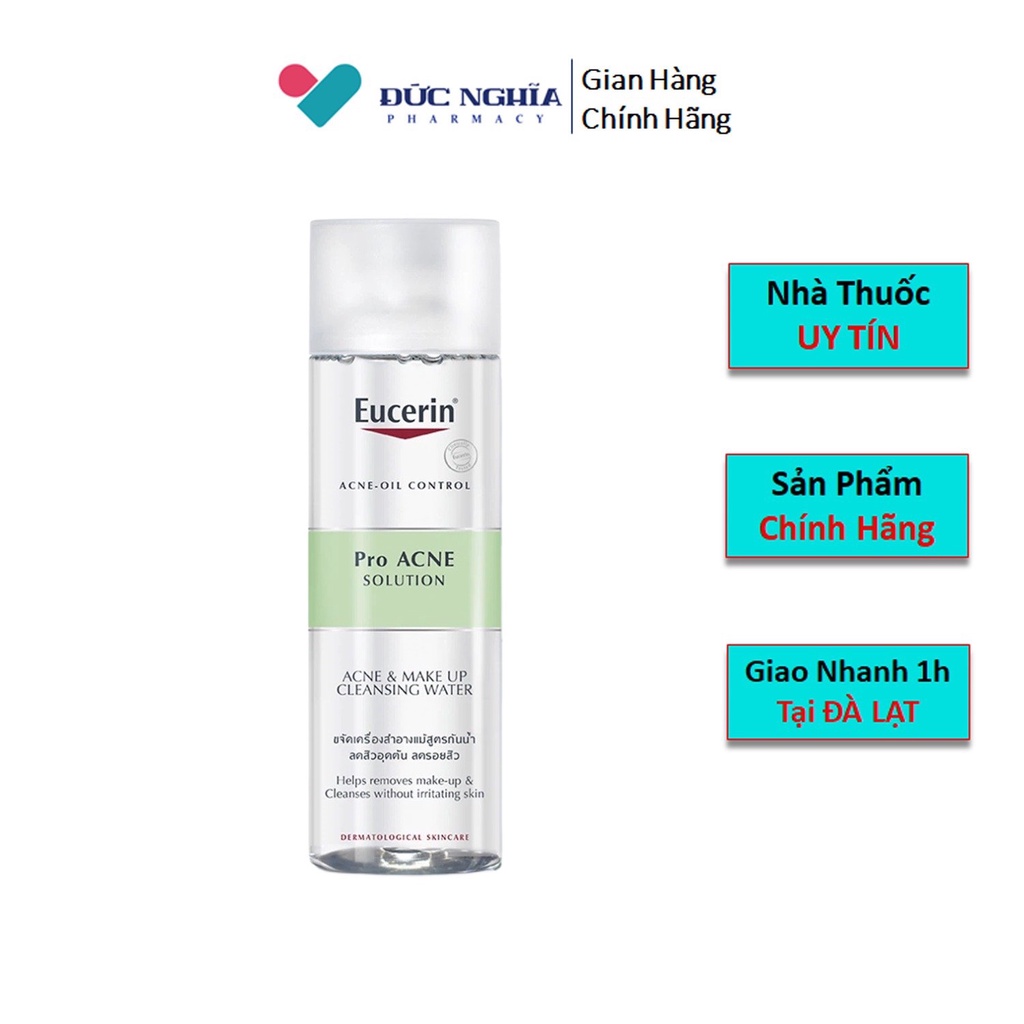 Nước Tẩy Trang Eucerin Pro Acne Solution Acne & Make Up Cleansing Water (200ml)