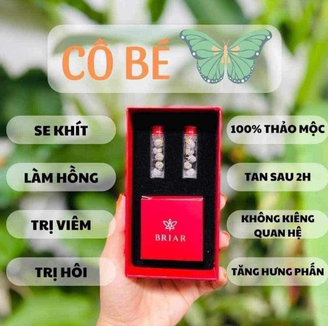 (HCM - Hỏa Tốc - Tặng bao tay) Viên đặt phụ khoa Briar Plus giúp làm hồng, diệt khuẩn, hỗ trợ nước nôi - Evashop69