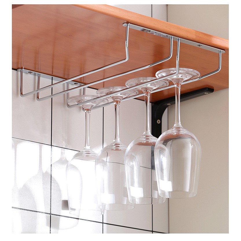 Giá treo ly inox 304 cao cấp 2 hàng