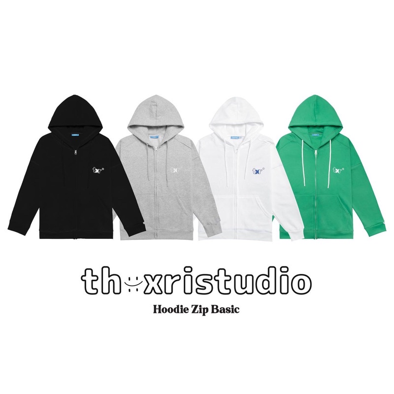 Hoodie zip basic / thoxri
