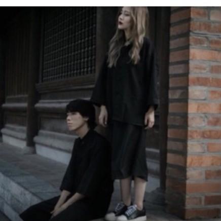 Áo sơ mi shanghai unisex cổ nút tàu