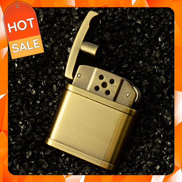 { HOT } Hộp Qụet Bật Lửa Xăng Đá Dolphin HY683 Thiết Kế Độc Lạ Sang Trọng Màu Vàng Cao Cấp