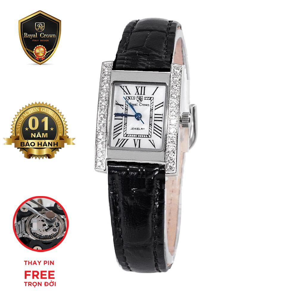 Đồng hồ nữ chính hãng Royal Crown Italy 6306 dây da