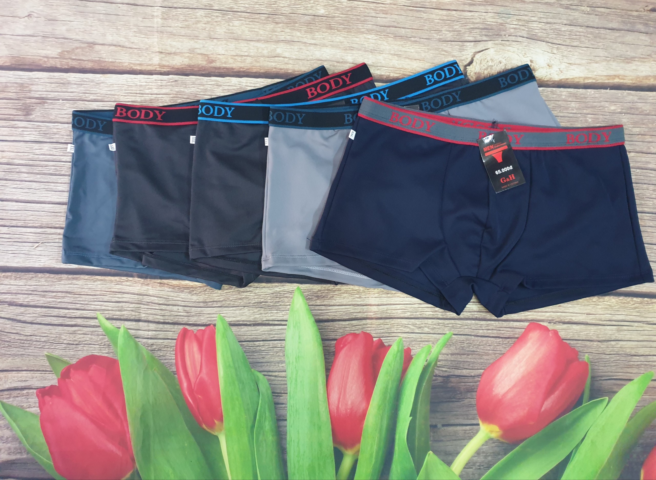 COMBO 5 CÁI QUẦN BOXER thun lạnh- lưng nhỏ anh mấy anh Mụp