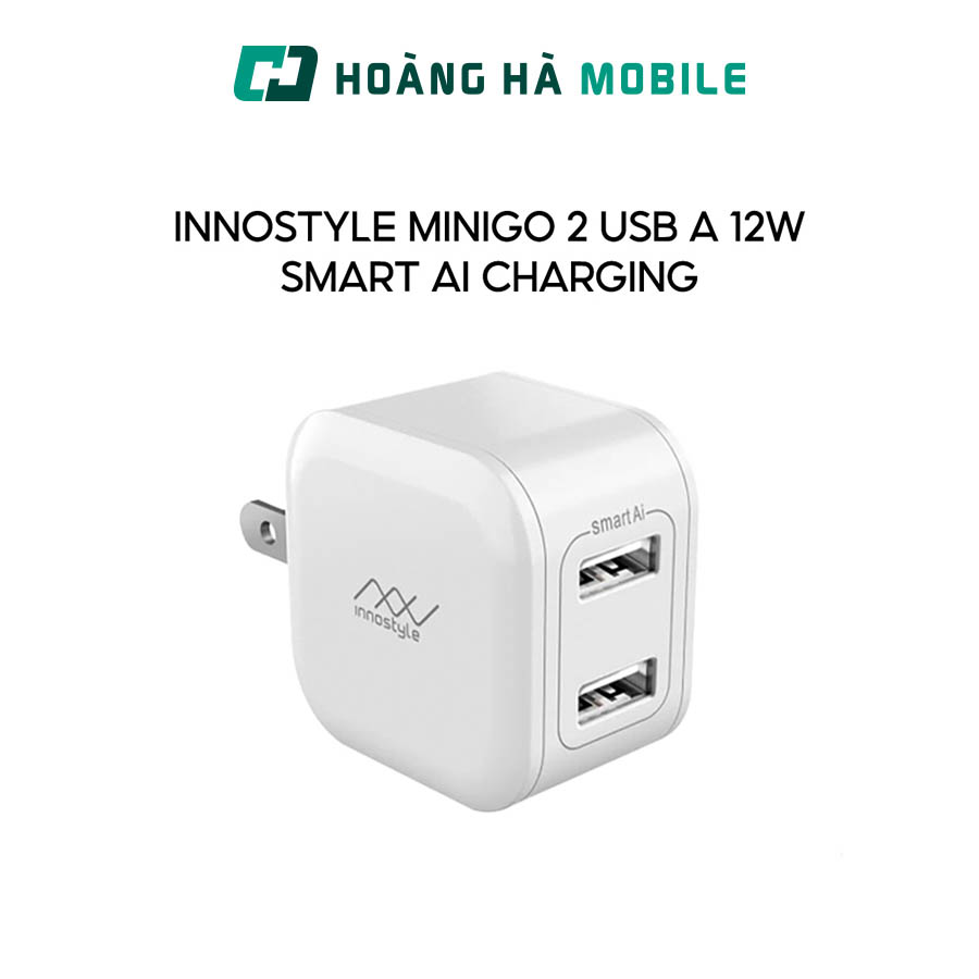  Củ Sạc Innostyle MINIGO 2 USB A 12W Smart Ai Charging Chính Hãng 